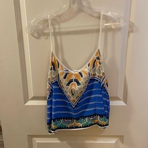Multi colored tank top with adjustable straps